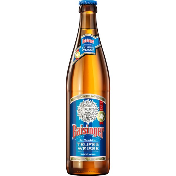 Baisinger Teufels Weiße Kristall 20x 0,5l Mehrweg