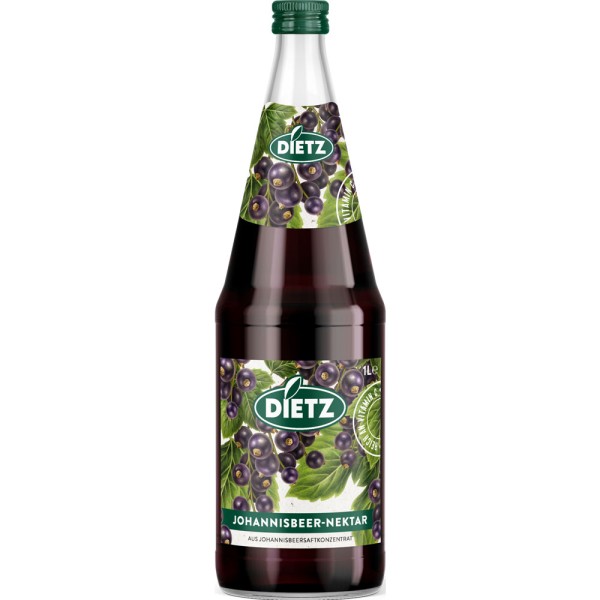 Dietz Johannisbeer-Nektar schwarz 6x 1l Mehrweg