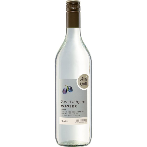 Alde Gott Schwarzwälder Zwetschgenwasser 40% 1l