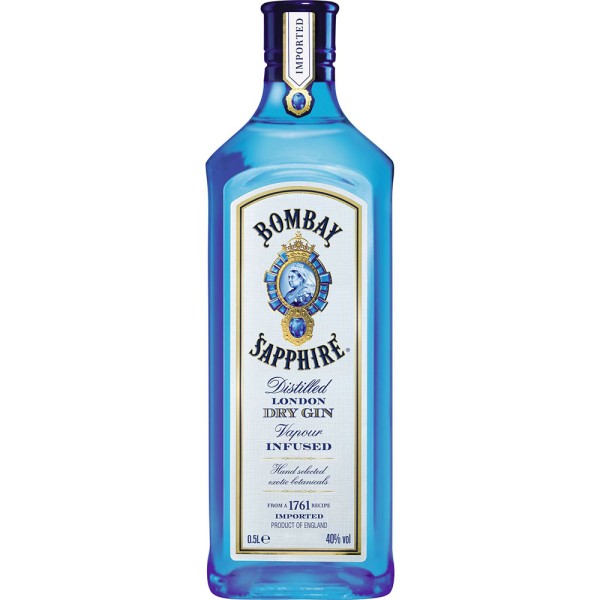 Bombay Sapphire East London Dry Gin 40% 0,5l