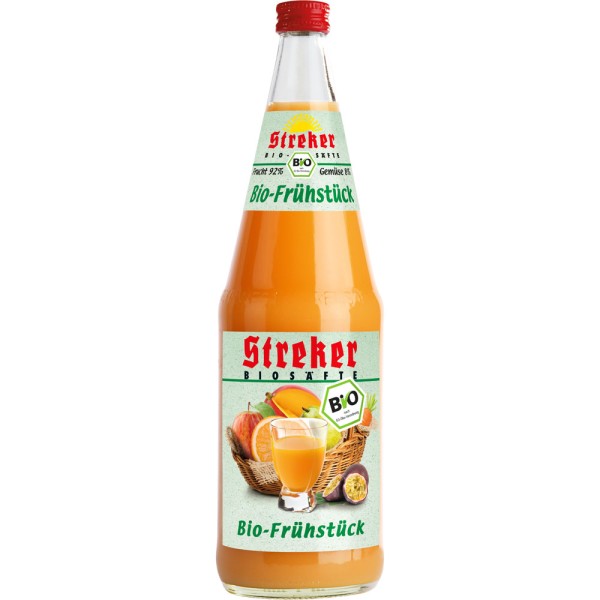 Streker BIO-Frühstück Mehrfruchtsaft 6x 1 Liter Mehrweg