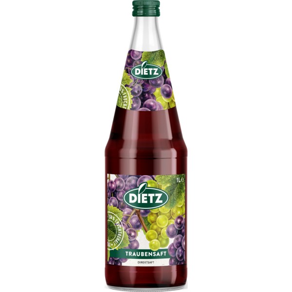 Dietz Traubensaft Rot 6x 1 Liter Mehrweg