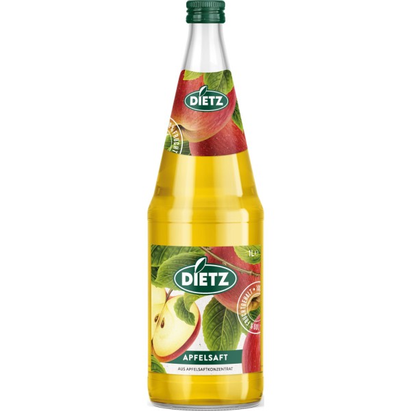 Dietz Apfelsaft klar 6x 1l Mehrweg