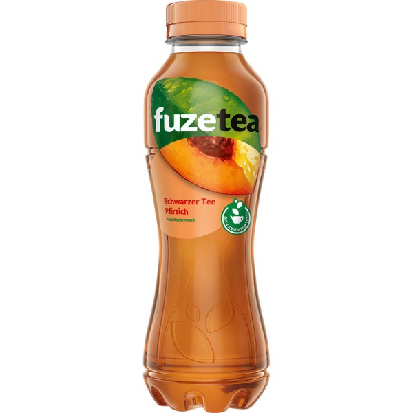 Fuze Tea Schwarzer Tee Pfirsich Eistee 12x 0,4l Einweg