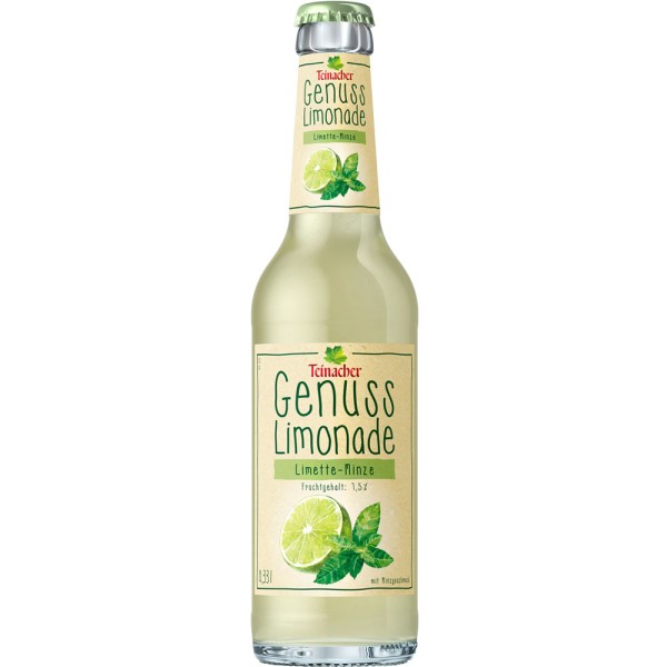 Teinacher Genuss-Limonade Limette-Minze 12x 0,33l Mehrweg