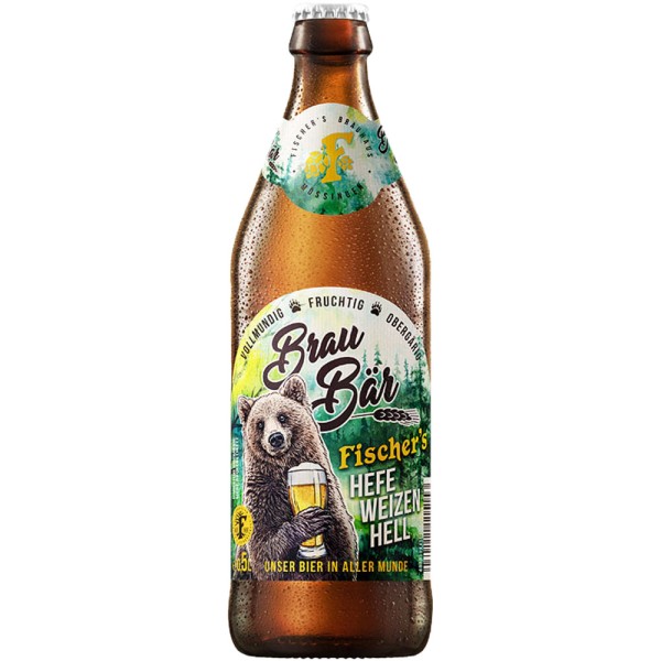Fischer's Braubär Hefe Weizen Hell 20x 0,5 Liter Mehrweg